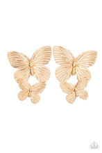 Load image into Gallery viewer, Paparazzi&#39;s Blushing Butterflies - Gold earrings
