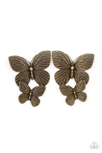 Load image into Gallery viewer, Paparazzi&#39;s Blushing Butterflies - Brass earrings
