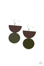 Load image into Gallery viewer, Paparazzi&#39;s Beach Bistro - Green Acrylic &amp; Wood earrings
