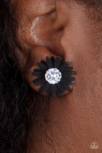 Load image into Gallery viewer, Paparazzi&#39;s Sunshiny DAIS-y - Black post earrings
