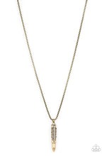 Load image into Gallery viewer, Paparazzi&#39;s Mysterious Marksman - Brass Urban Men necklace
