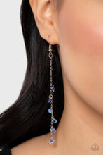 Load image into Gallery viewer, Paparazzi&#39;s Extended Eloquence - Blue Iridescent earrings
