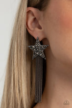 Load image into Gallery viewer, Paparazzi&#39;s Superstar Solo - Black earrings
