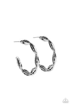 Load image into Gallery viewer, Paparazzi&#39;s Eco Express - Silver hoop earrings
