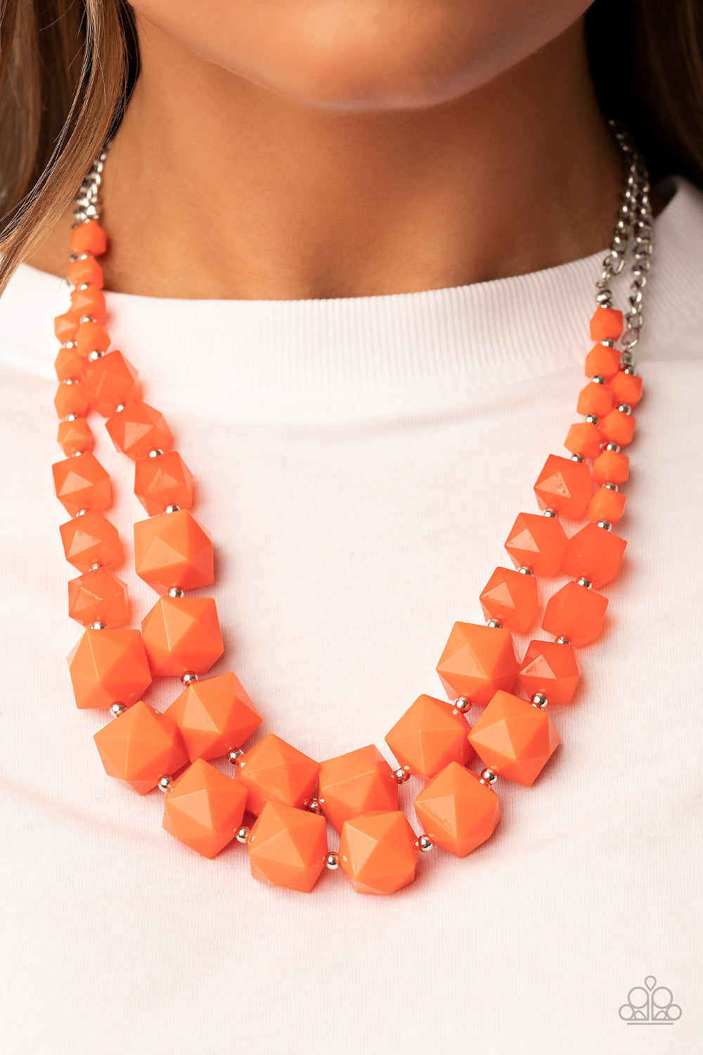 Paparazzi's Summer Excursion - Orange necklace