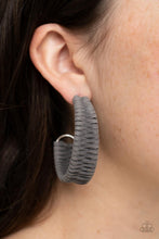 Load image into Gallery viewer, Paparazzi&#39;s Rural Guru - Silver hoop earrings
