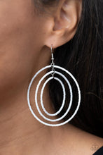 Load image into Gallery viewer, Paparazzi&#39;s Colorfully Circulating - White Seed Beads hoop earrings
