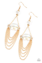 Load image into Gallery viewer, Paparazzi&#39;s Ethereally Extravagant - Gold Iridescent earrings
