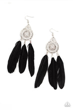 Load image into Gallery viewer, Paparazzi&#39;s Pretty in PLUMES - Black earrings
