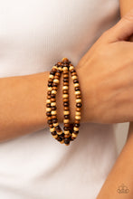 Load image into Gallery viewer, Paparazzi&#39;s Oceania Oasis - Brown wood bracelet
