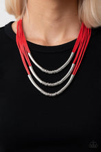 Load image into Gallery viewer, Paparazzi&#39;s Mechanical Mania - Red Urban necklace
