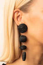 Load image into Gallery viewer, Paparazzi&#39;s Twine Tango - Black earrings
