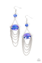 Load image into Gallery viewer, Paparazzi&#39;s Ethereally Extravagant - Blue Iridescent earrings
