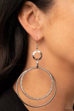 Load image into Gallery viewer, Paparazzi&#39;s Haute Hysteria - White hoop earrings
