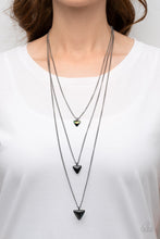 Load image into Gallery viewer, Paparazzi&#39;s Follow the LUSTER - Black Iridescent necklace
