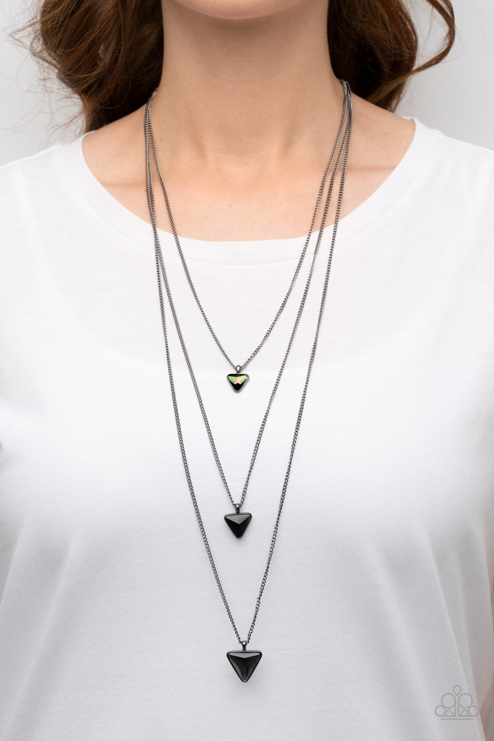 Paparazzi's Follow the LUSTER - Black Iridescent necklace