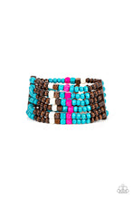 Load image into Gallery viewer, Paparazzi&#39;s Dive Into Maldives - Blue Wood bracelet
