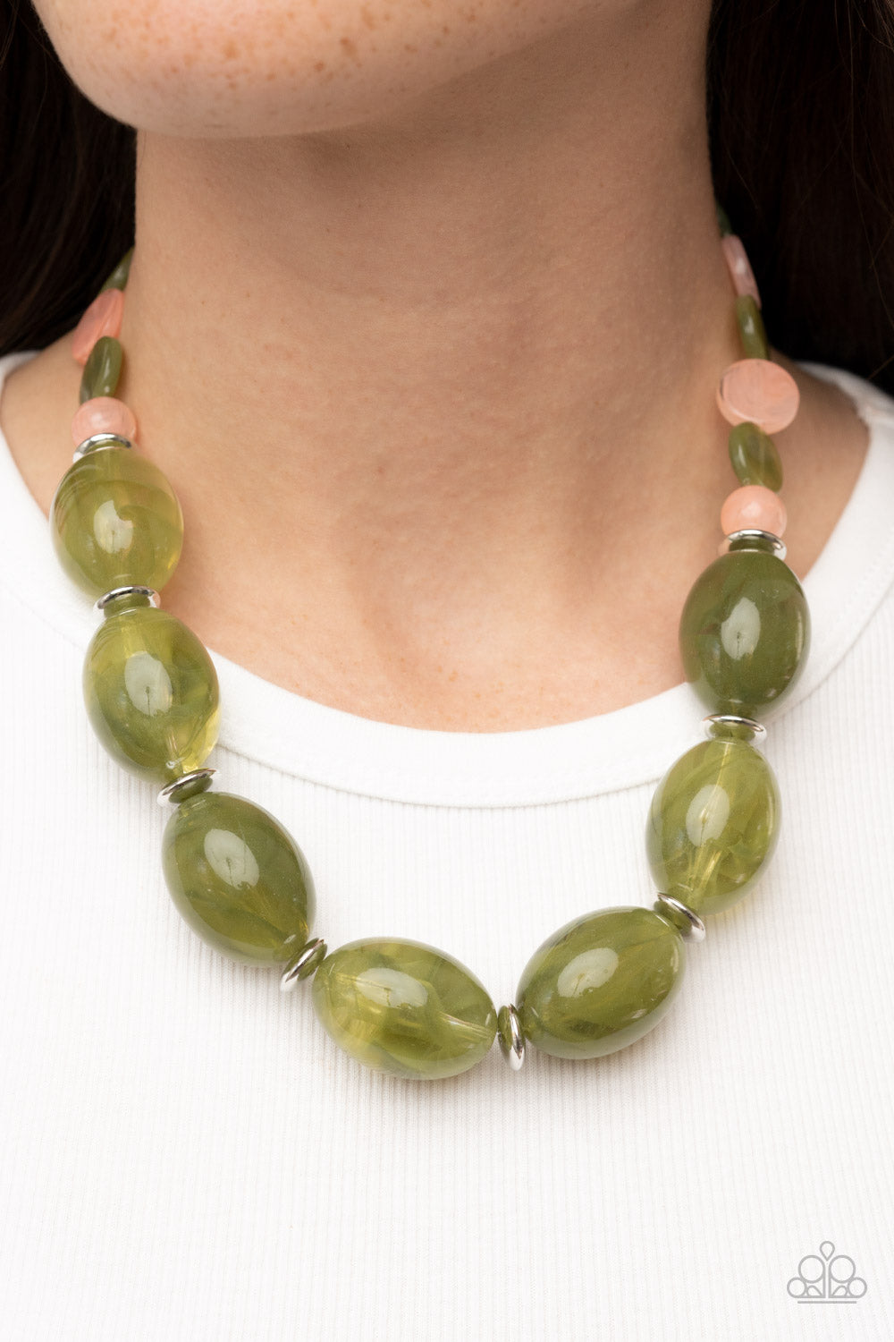 Paparazzi's Belle of the Beach - Green Necklace