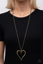 Load image into Gallery viewer, Paparazzi&#39;s Hopelessly in Love - Brass necklace
