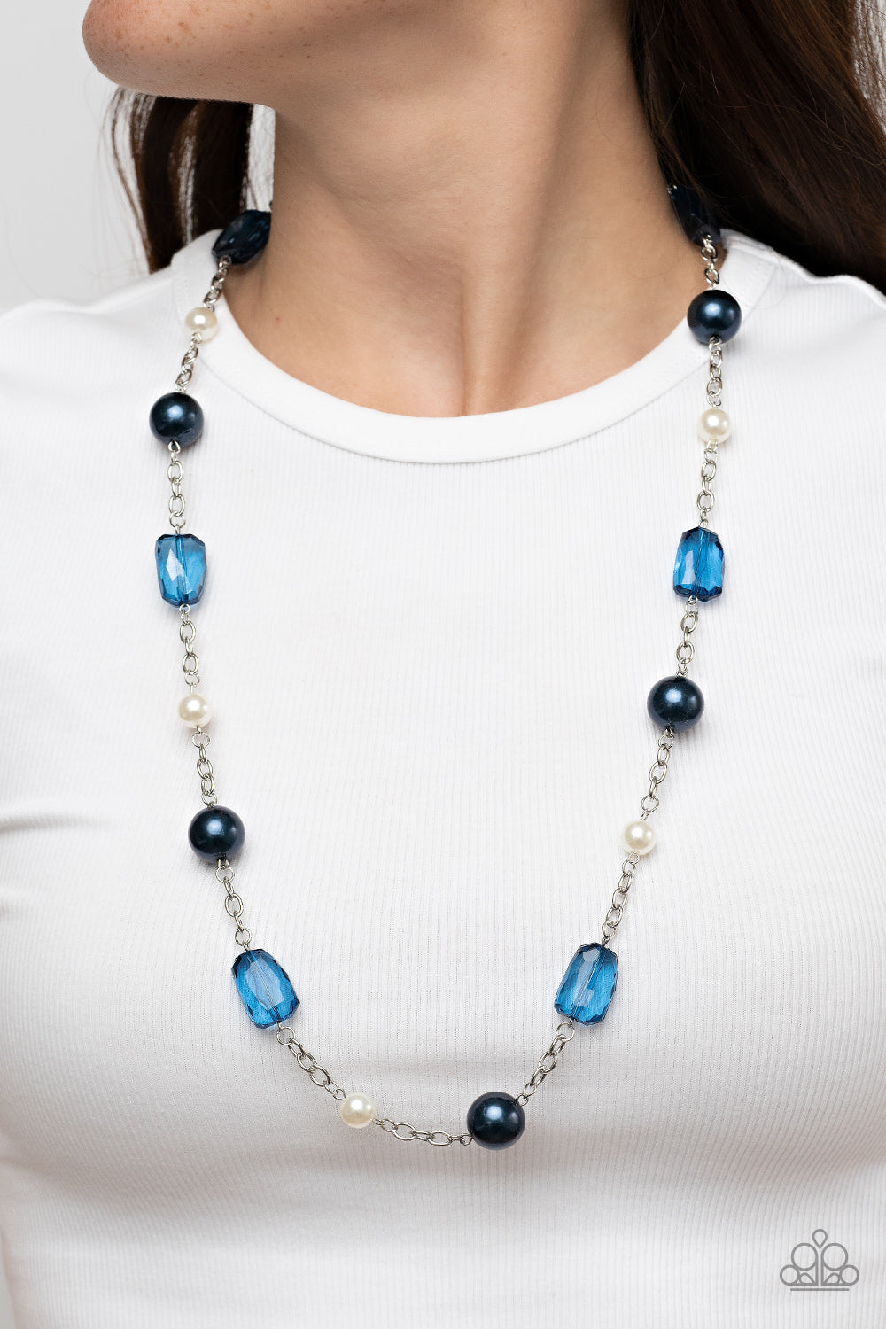 Paparazzi's A-List Apparel - Blue and Pearl Necklace