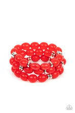 Load image into Gallery viewer, Paparazzi&#39;s Coastal Coastin - Red bracelet
