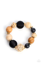 Load image into Gallery viewer, Paparazzi&#39;s Happily Homespun - Black Wood bracelet
