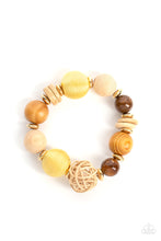 Load image into Gallery viewer, Paparazzi&#39;s Happily Homespun - Yellow Wood bracelet
