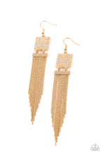 Load image into Gallery viewer, Paparazzi&#39;s Dramatically Deco Gold earrings (Life of the Party)
