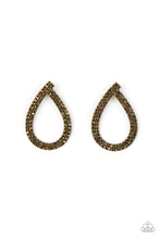 Load image into Gallery viewer, Paparazzi&#39;s Diva Dust - Brass post earrings
