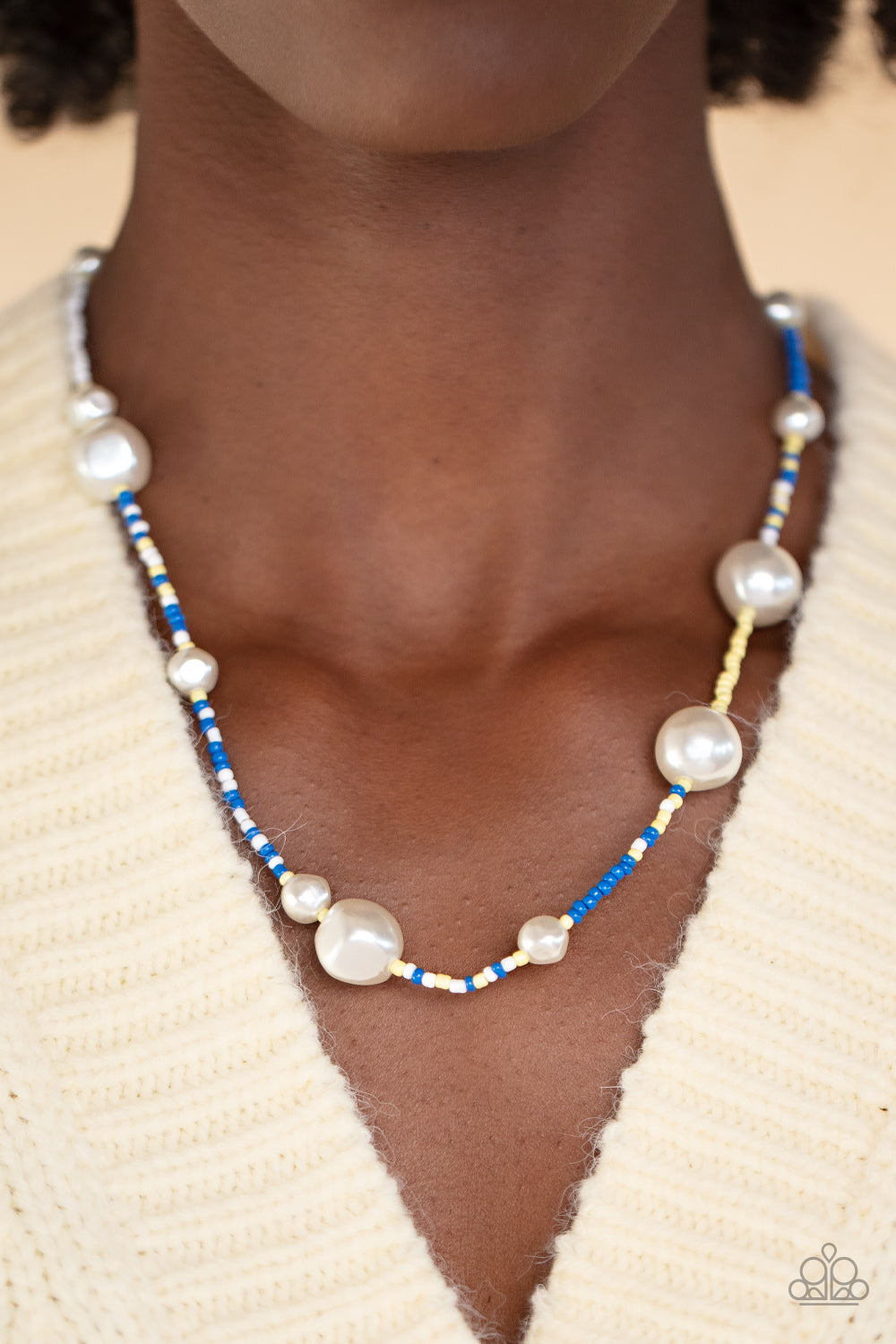 Paparazzi's Modern Marina - Blue Pearl necklace