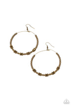 Load image into Gallery viewer, Paparazzi&#39;s Simple Synchrony - Brass hoop earrings
