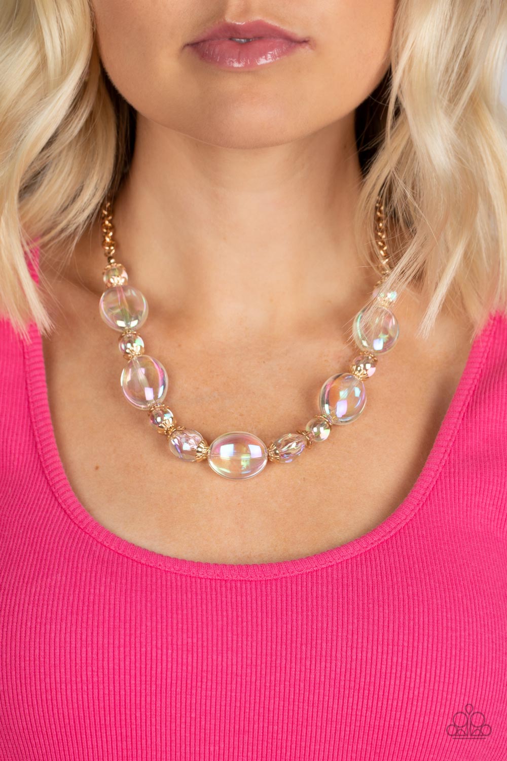 Paparazzi's Prismatic Magic - Gold Iridescent necklace