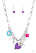 Load image into Gallery viewer, Paparazzi&#39;s Living in CHARM-ony - Purple necklace
