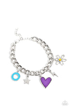 Load image into Gallery viewer, Paparazzi&#39;s Turn Up the CHARM - Purple bracelet
