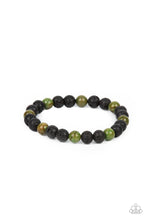Load image into Gallery viewer, Paparazzi&#39;s Molten Mogul - Green Urban Men bracelet
