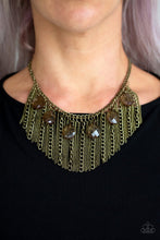 Load image into Gallery viewer, Paparazzi&#39;s Vixen Conviction - Brass necklace
