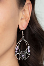 Load image into Gallery viewer, Paparazzi&#39;s Meadow Marvel - Purple hoop earrings
