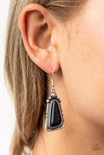 Load image into Gallery viewer, Paparazzi&#39;s Sahara Solitude - Black earrings
