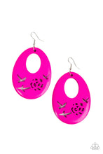 Load image into Gallery viewer, Paparazzi&#39;s Home TWEET Home - Pink Wood hoop earrings
