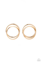 Load image into Gallery viewer, Paparazzi&#39;s Always in the Loop - Gold post earrings
