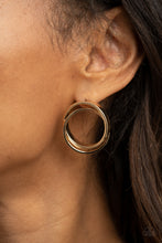 Load image into Gallery viewer, Paparazzi&#39;s Always in the Loop - Gold post earrings
