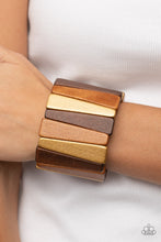 Load image into Gallery viewer, Paparazzi&#39;s Bahama Boardwalk - Brown Wood bracelet
