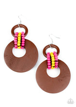 Load image into Gallery viewer, Paparazzi&#39;s Beach Day Drama - Multi Wood earrings
