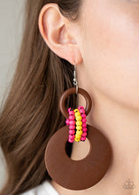 Load image into Gallery viewer, Paparazzi&#39;s Beach Day Drama - Multi Wood earrings
