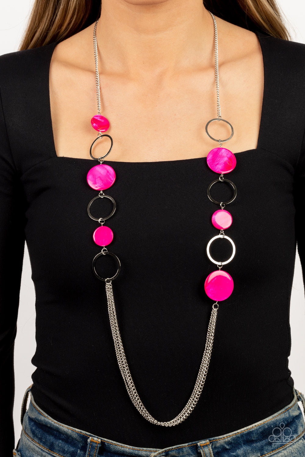 Paparazzi's Beach Hub - Pink Necklace