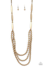 Load image into Gallery viewer, Paparazzi&#39;s Beaded Beacon - Brass necklace (Fashion Fix)
