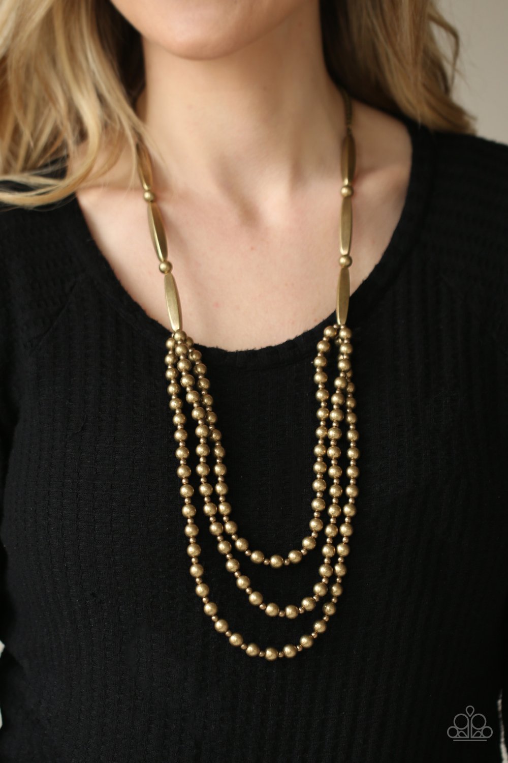 Paparazzi's Beaded Beacon - Brass necklace (Fashion Fix)
