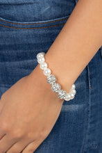 Load image into Gallery viewer, Paparazzi&#39;s Breathtaking Ball - White Pearl bracelet
