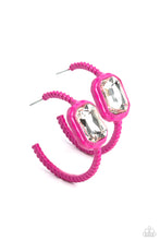 Load image into Gallery viewer, Paparazzi&#39;s Call Me TRENDY - Pink hoop earrings
