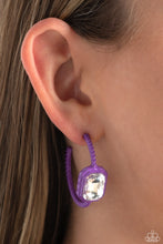 Load image into Gallery viewer, Paparazzi&#39;s Call Me TRENDY - Purple Hoop earrings
